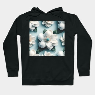 White Flowers Hoodie